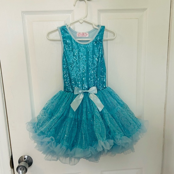 Popatu Glitter Sequin Dress Girls size Small 3T - Picture 1 of 6